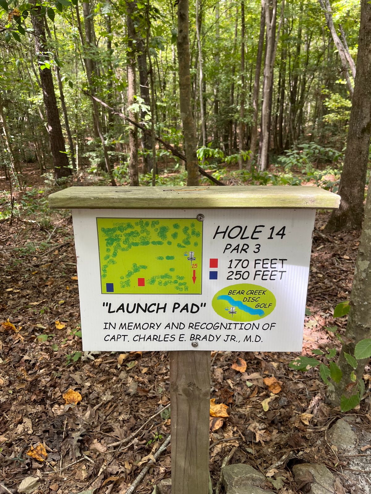 Hole 14 sign