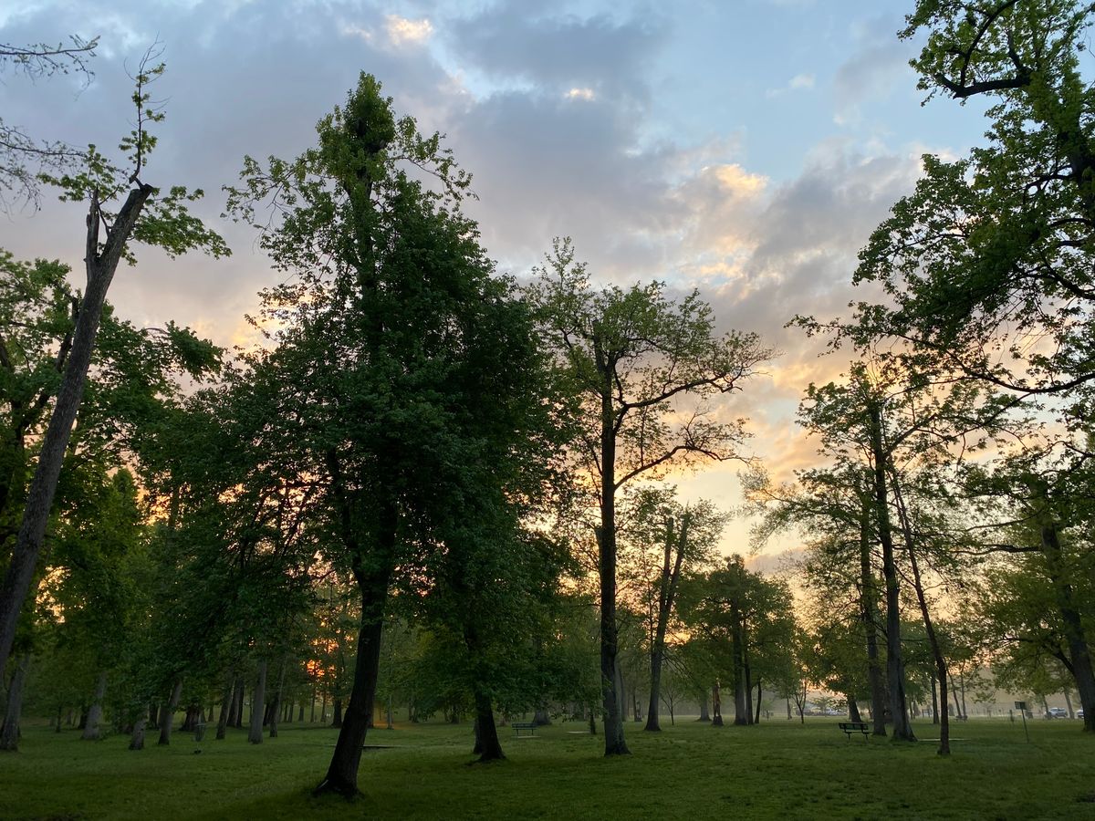 Sunset from the pin on 17.