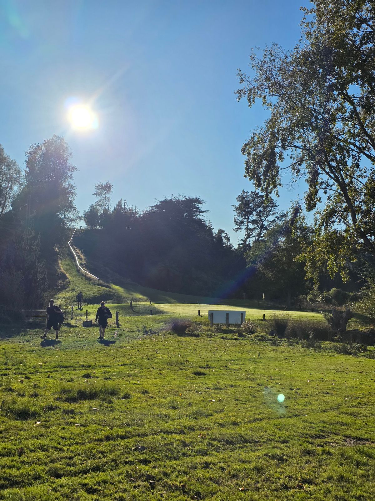 Looking back at the drop shot from the fairway of #5.
