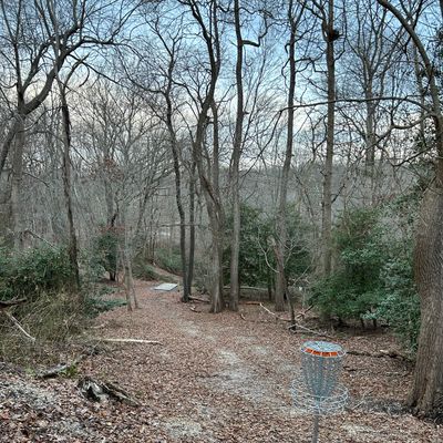 Looking downhill to the 17th tee