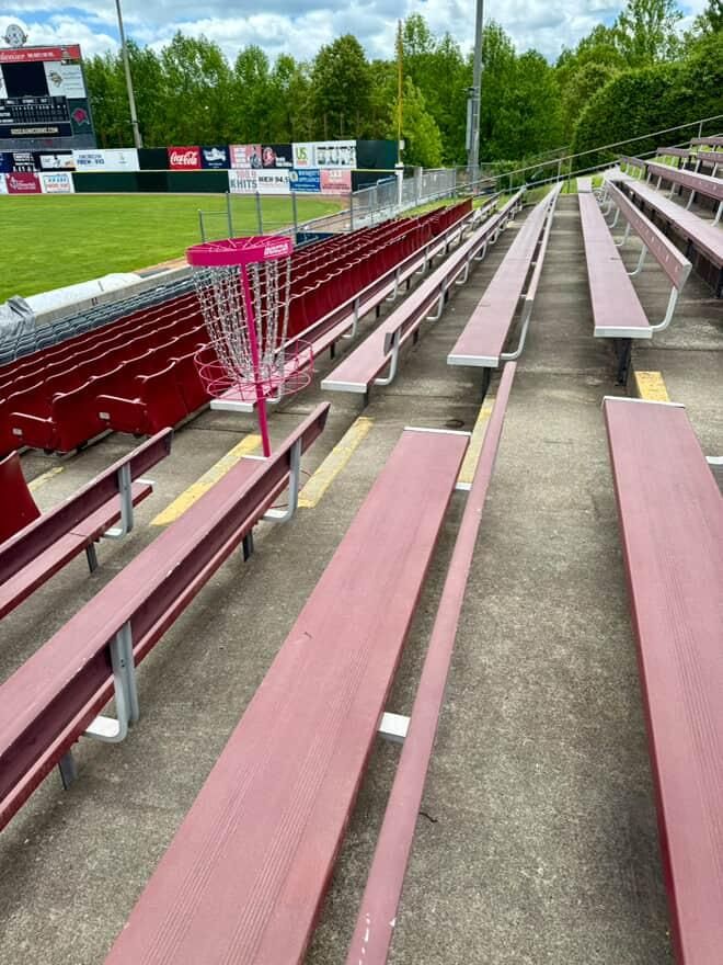 In the bleachers