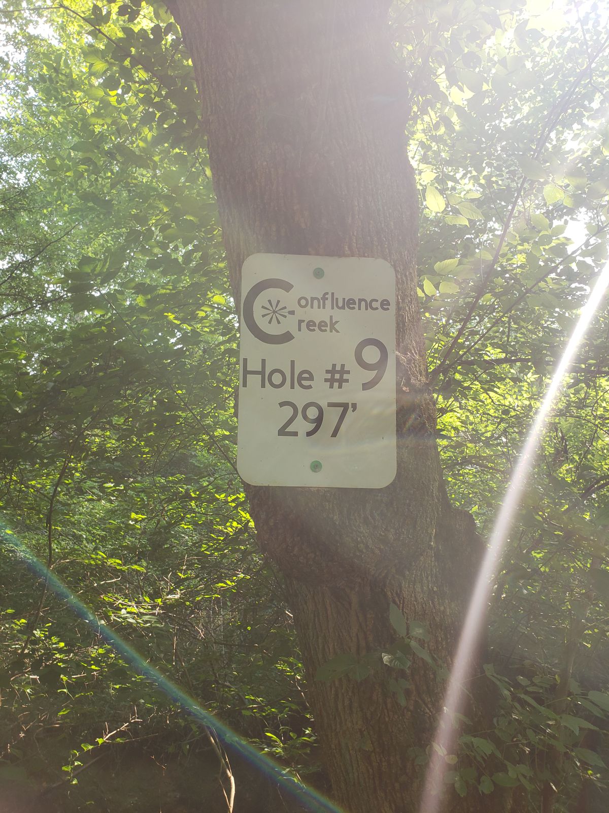 Hole 9 tee sign