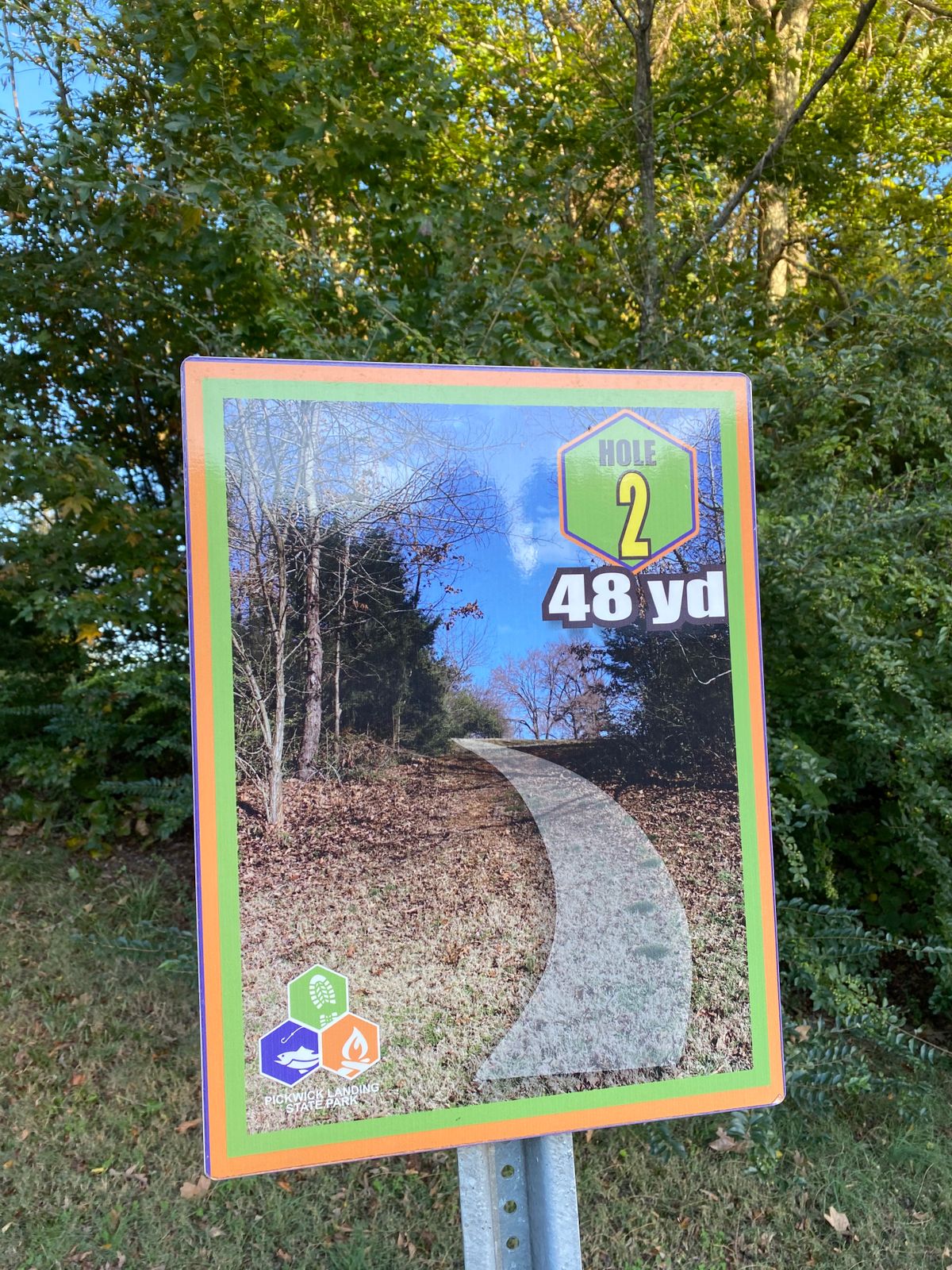 Hole 2- through woods and back to the left