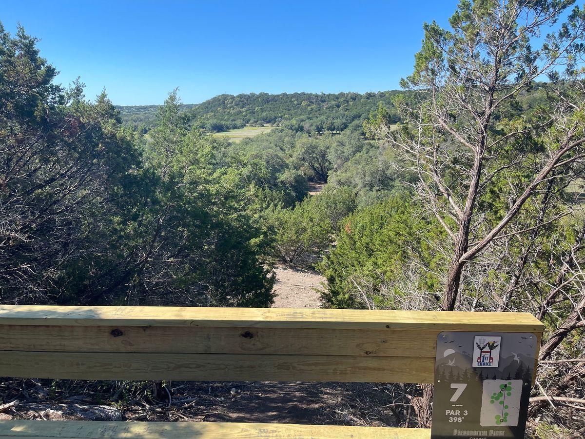 Hole 7 and the famous deck tee pad