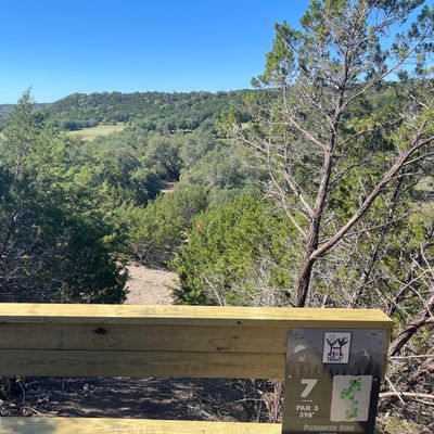 Hole 7 and the famous deck tee pad