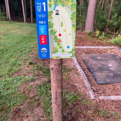 Sign detail on hole #1. The town of Milton really went all out, final product is immaculate!!