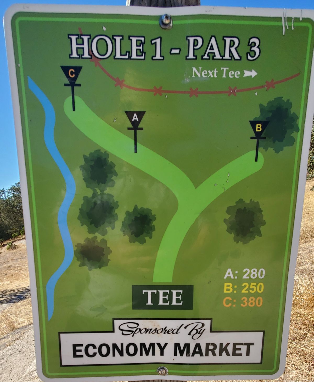 Hole 1 Sign