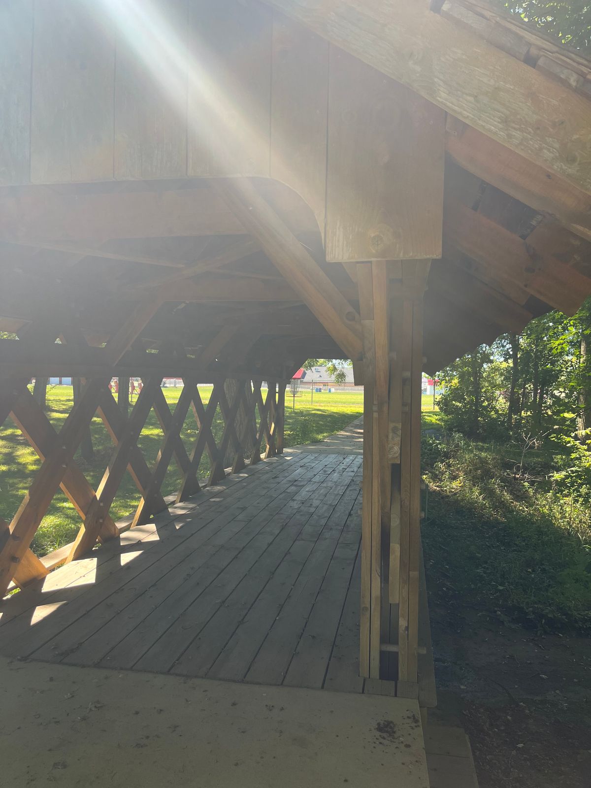 A neat covered bridge