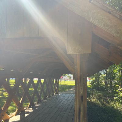 A neat covered bridge