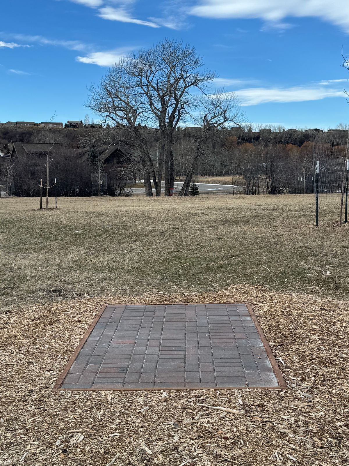 New tee pad and basket on Hole 9