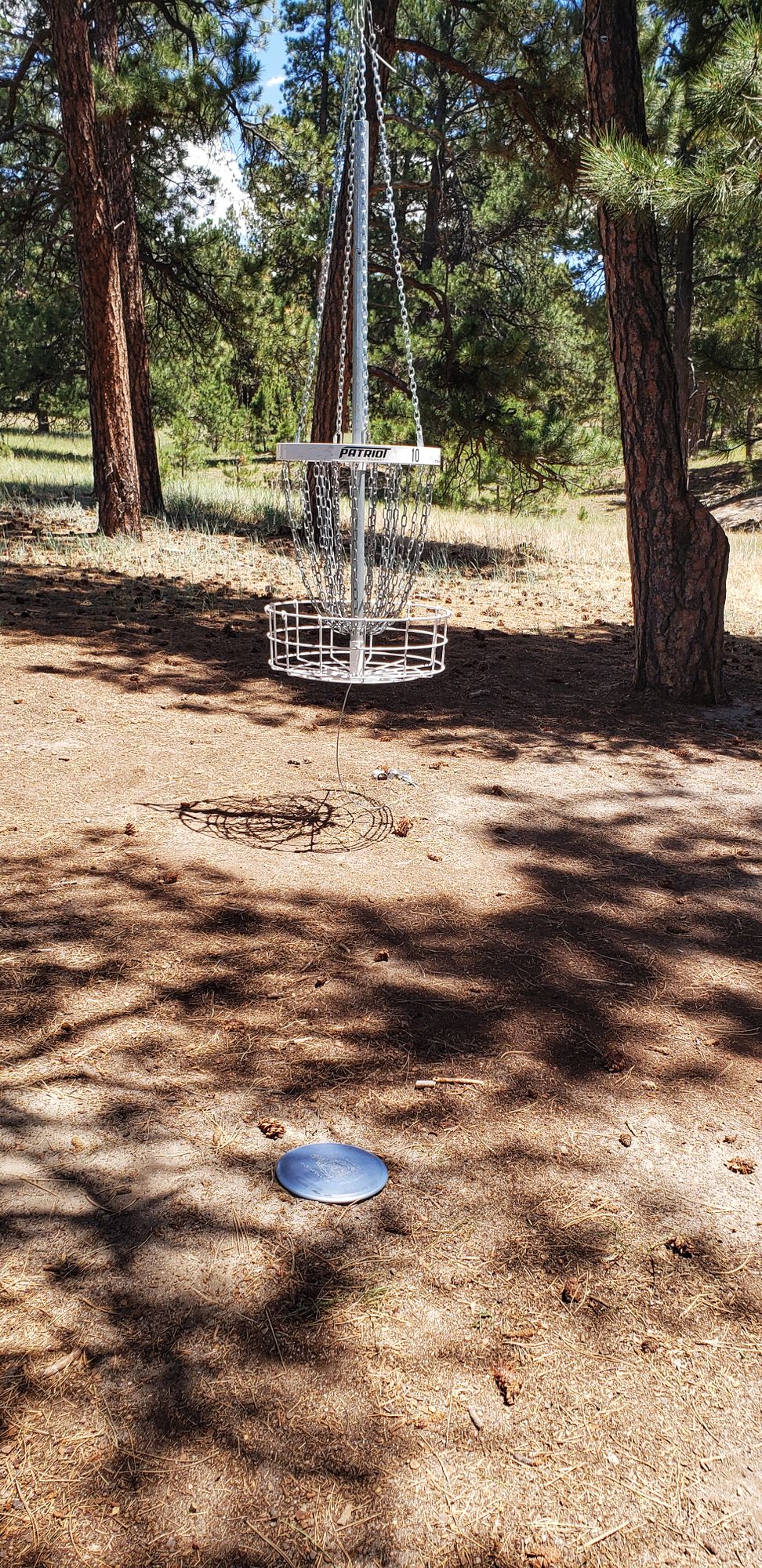 Hole 10 has a hanging basket.