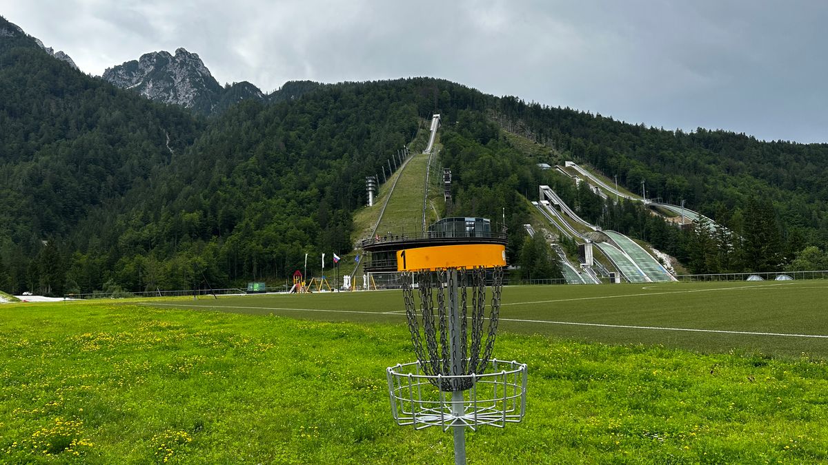When you turn around on hole 1 and see an Olympic training center…