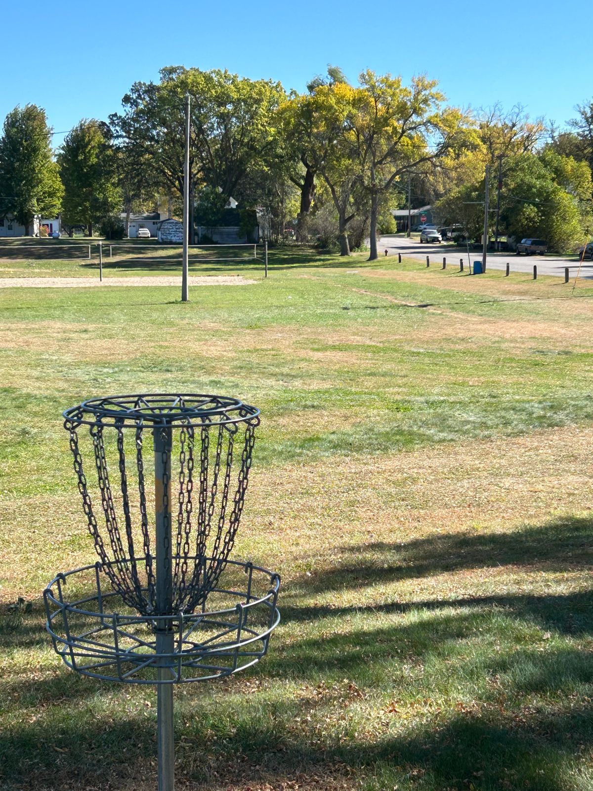 Hole 6 basket looking back toward the teepad