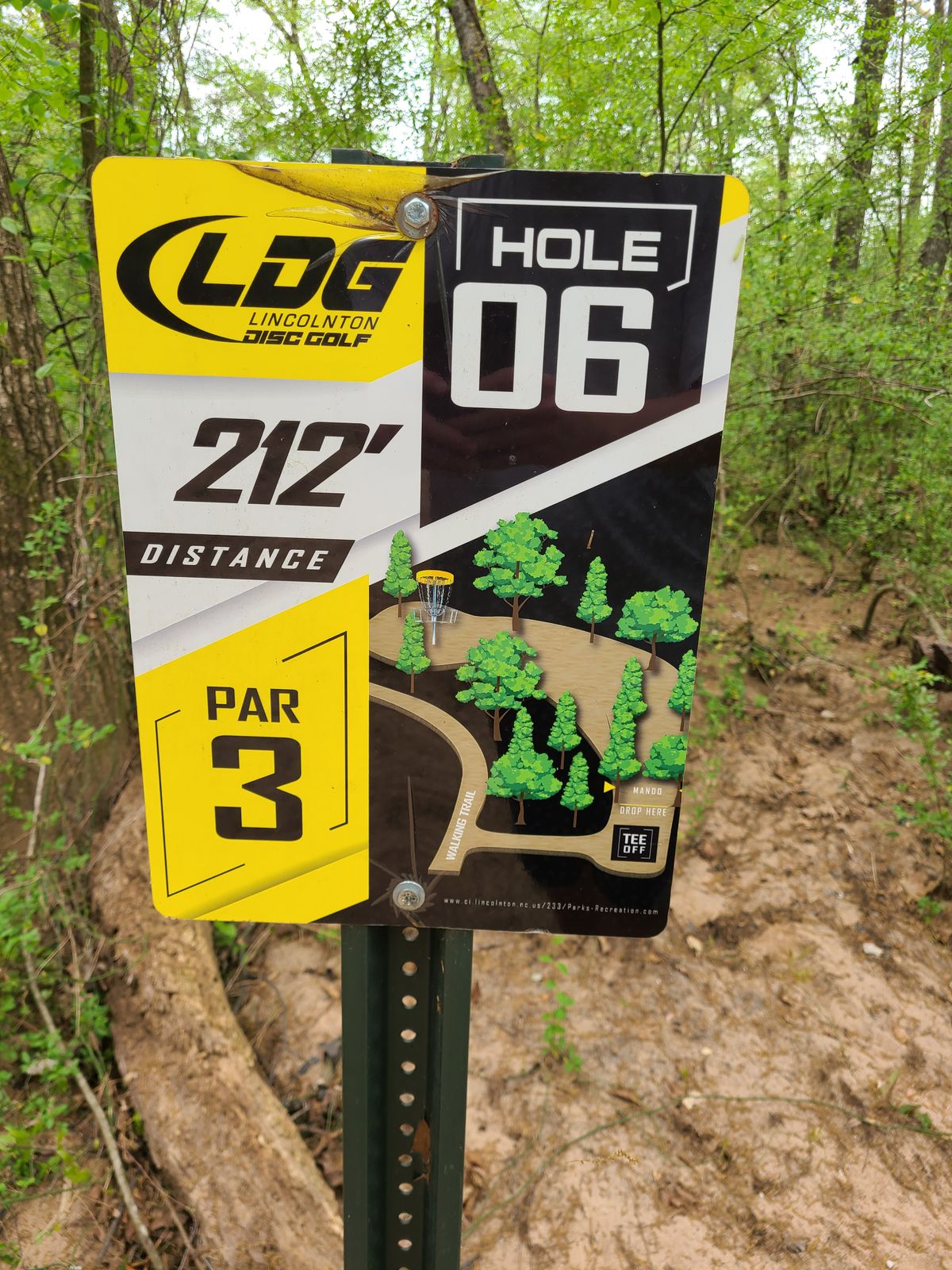 Hole 6 tee sign