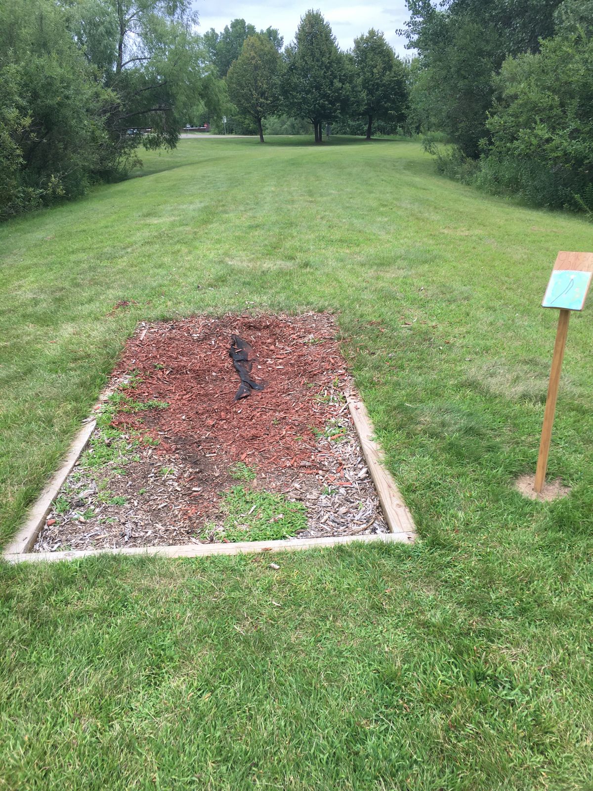 Hole 9 short tee pad