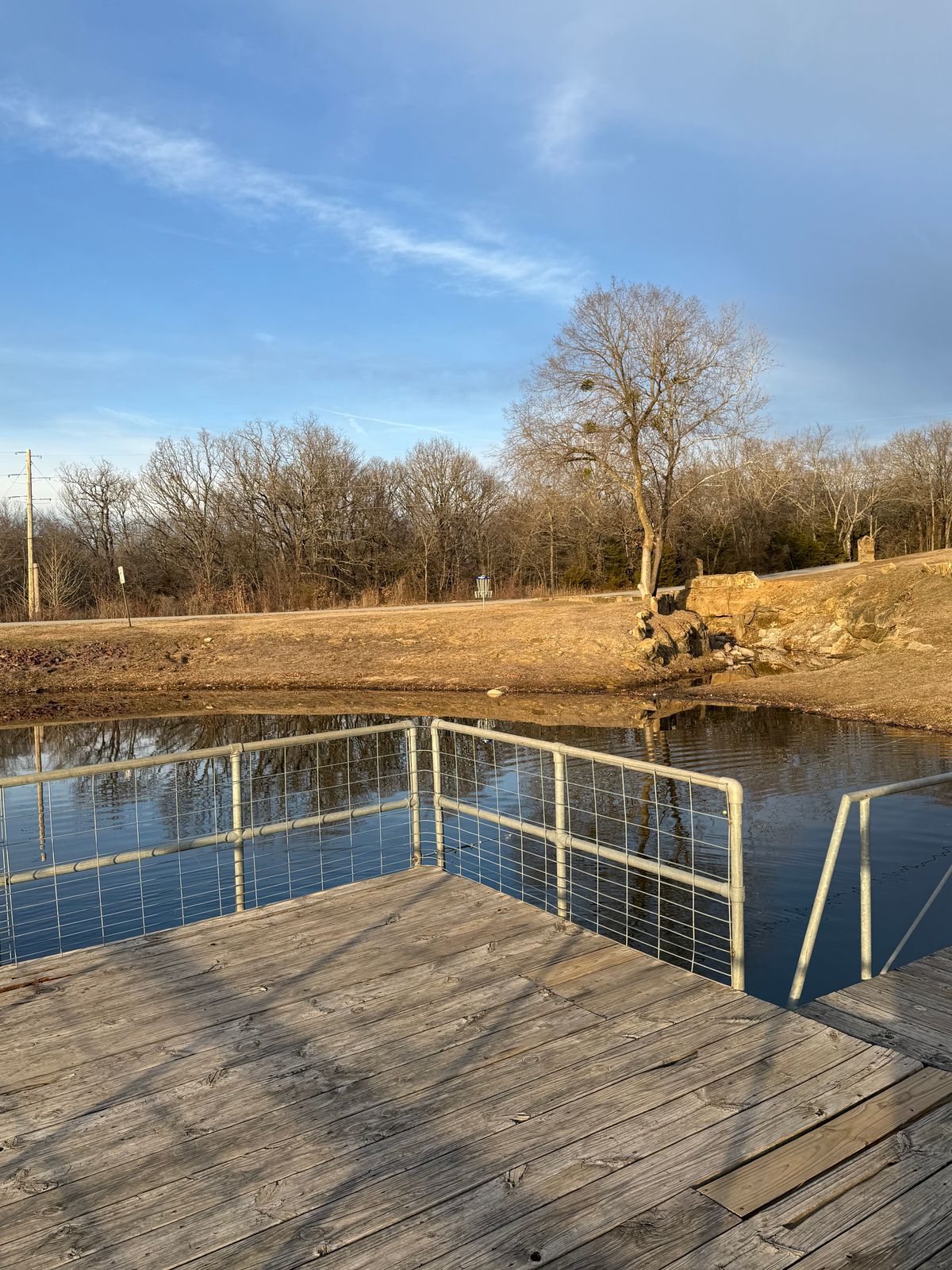Hole 18 Drop Zone on the dock and basket