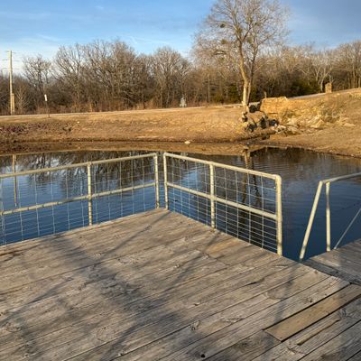 Hole 18 Drop Zone on the dock and basket