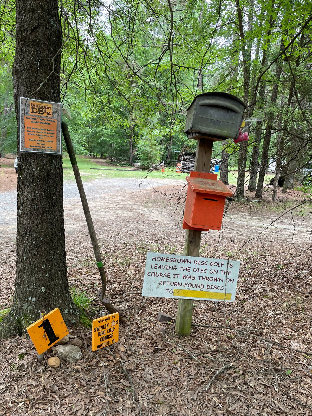 Hole 1 & donation box