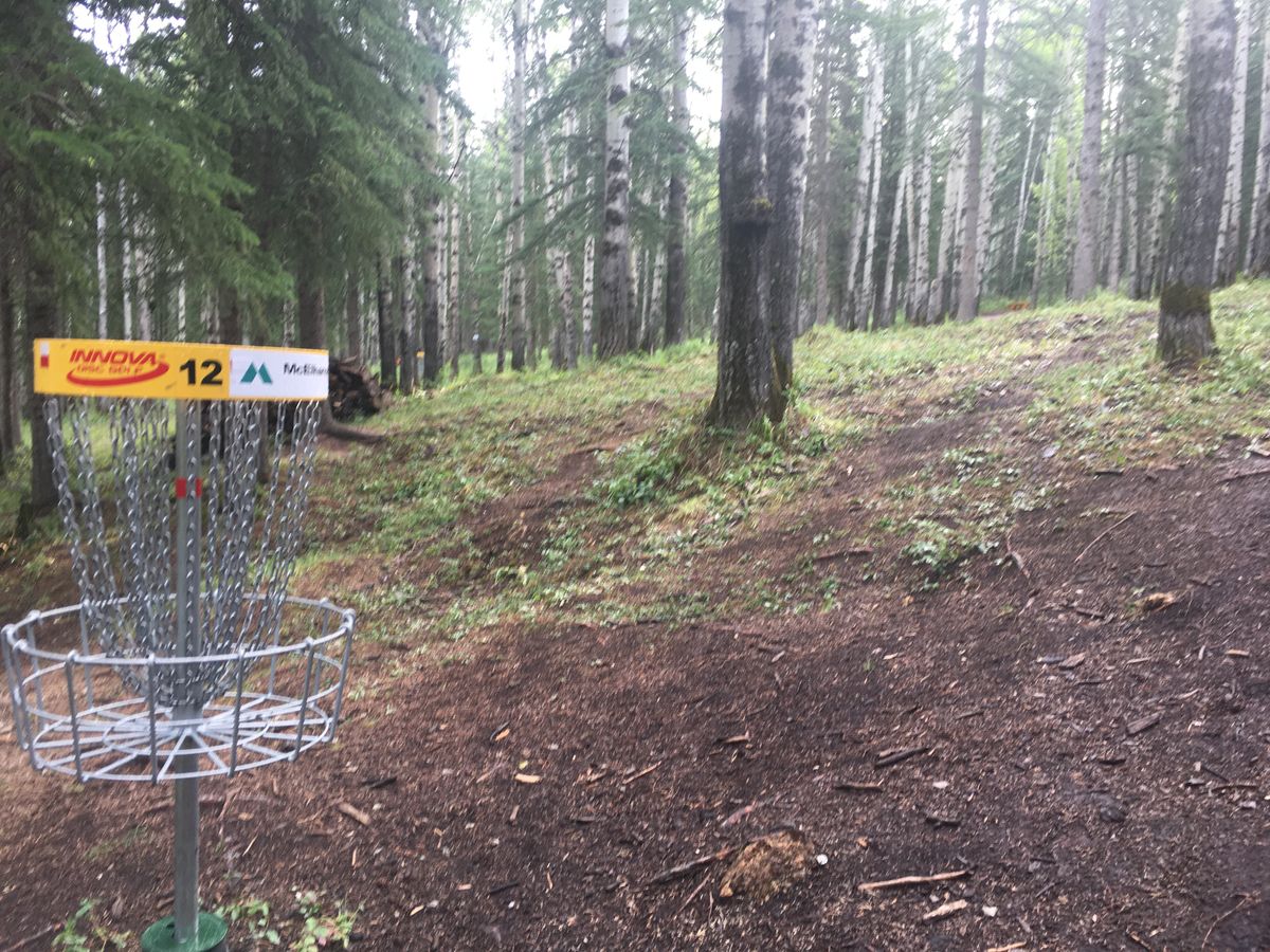 Reverse back up the fairway on hole 12.🇨🇦🌲🇨🇦🌲
