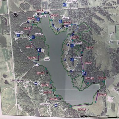 Course encompasses whole lake