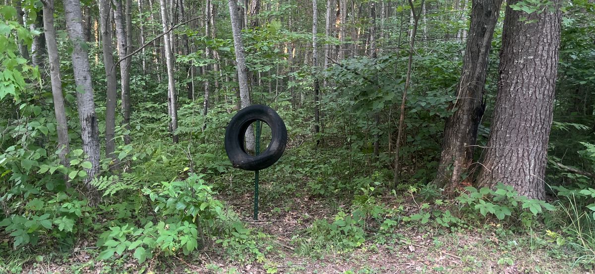 We use tires for the hole because we don’t have enough funding yet