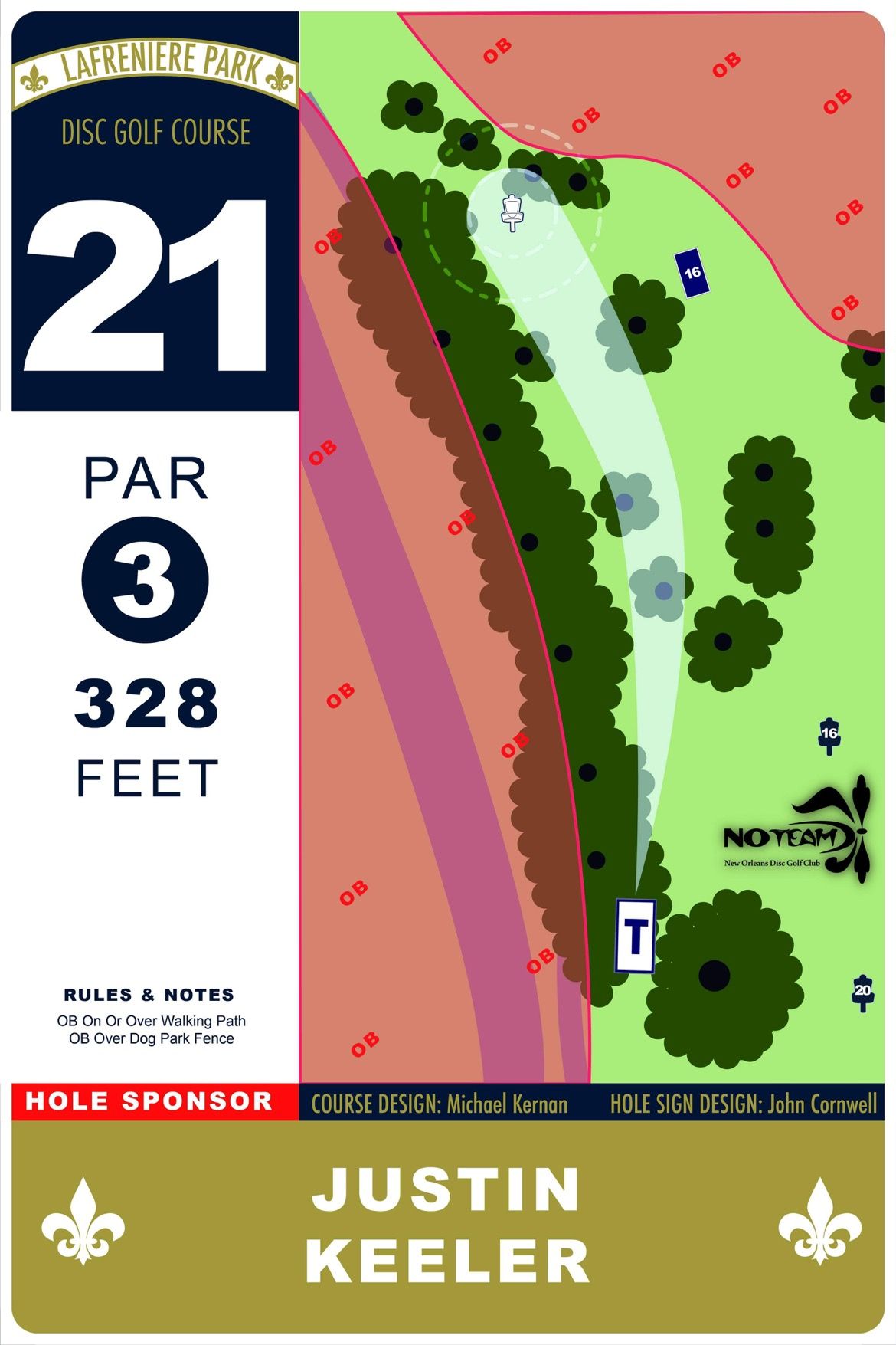 Hole 21 sign