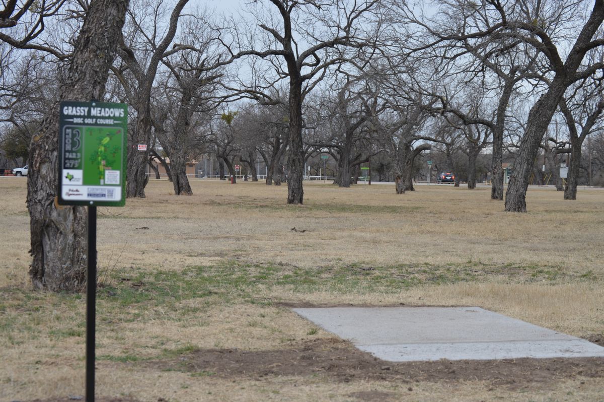 Hole 3 Mando left of sign.