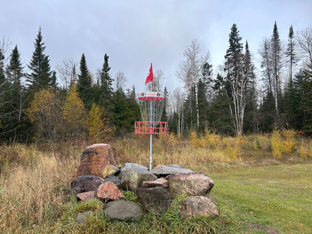 Hole 5 basket - very nice rock design