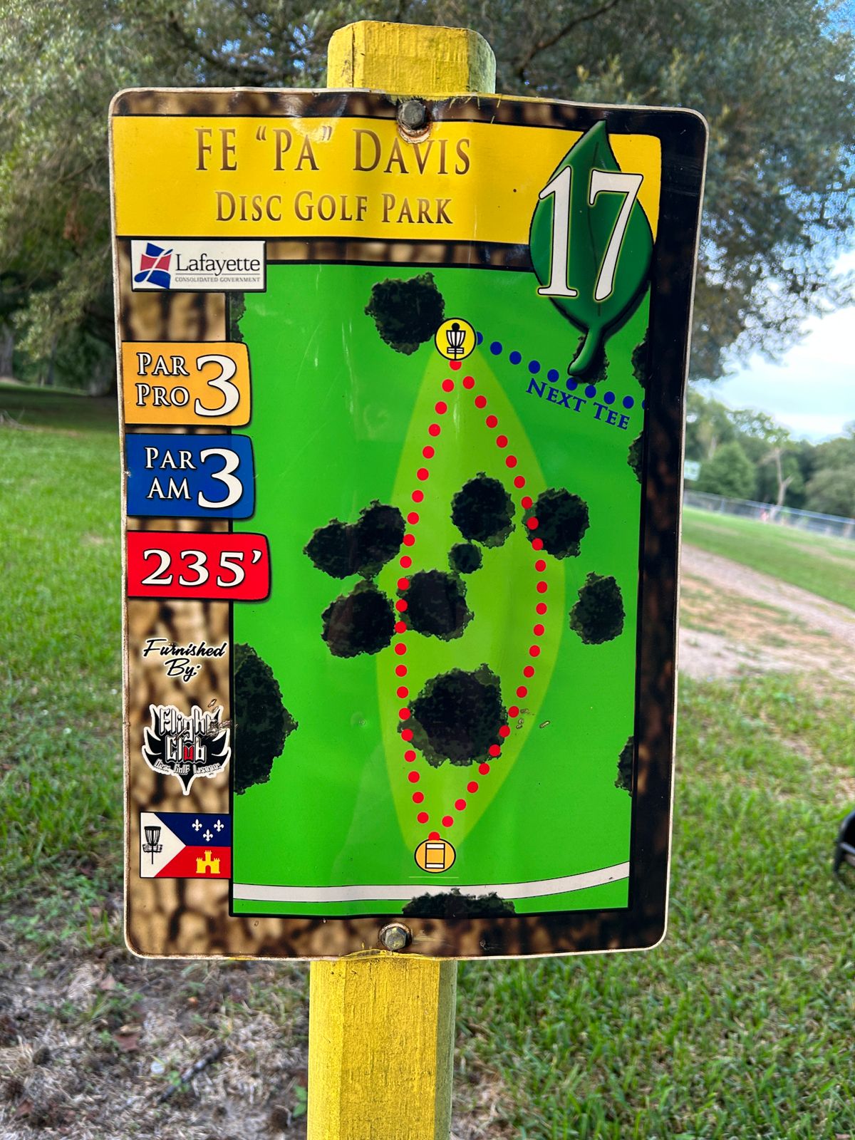 Hole 17 Tee Sign