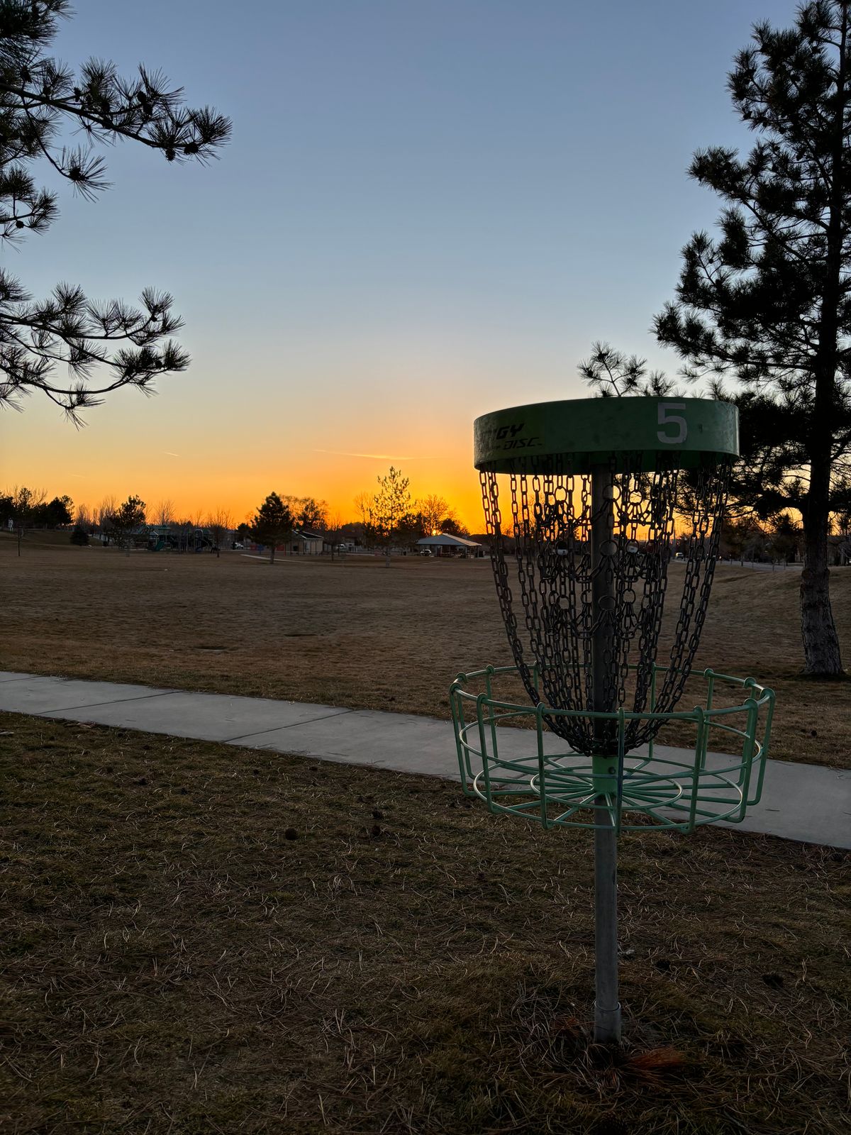 Sunset on hole 5