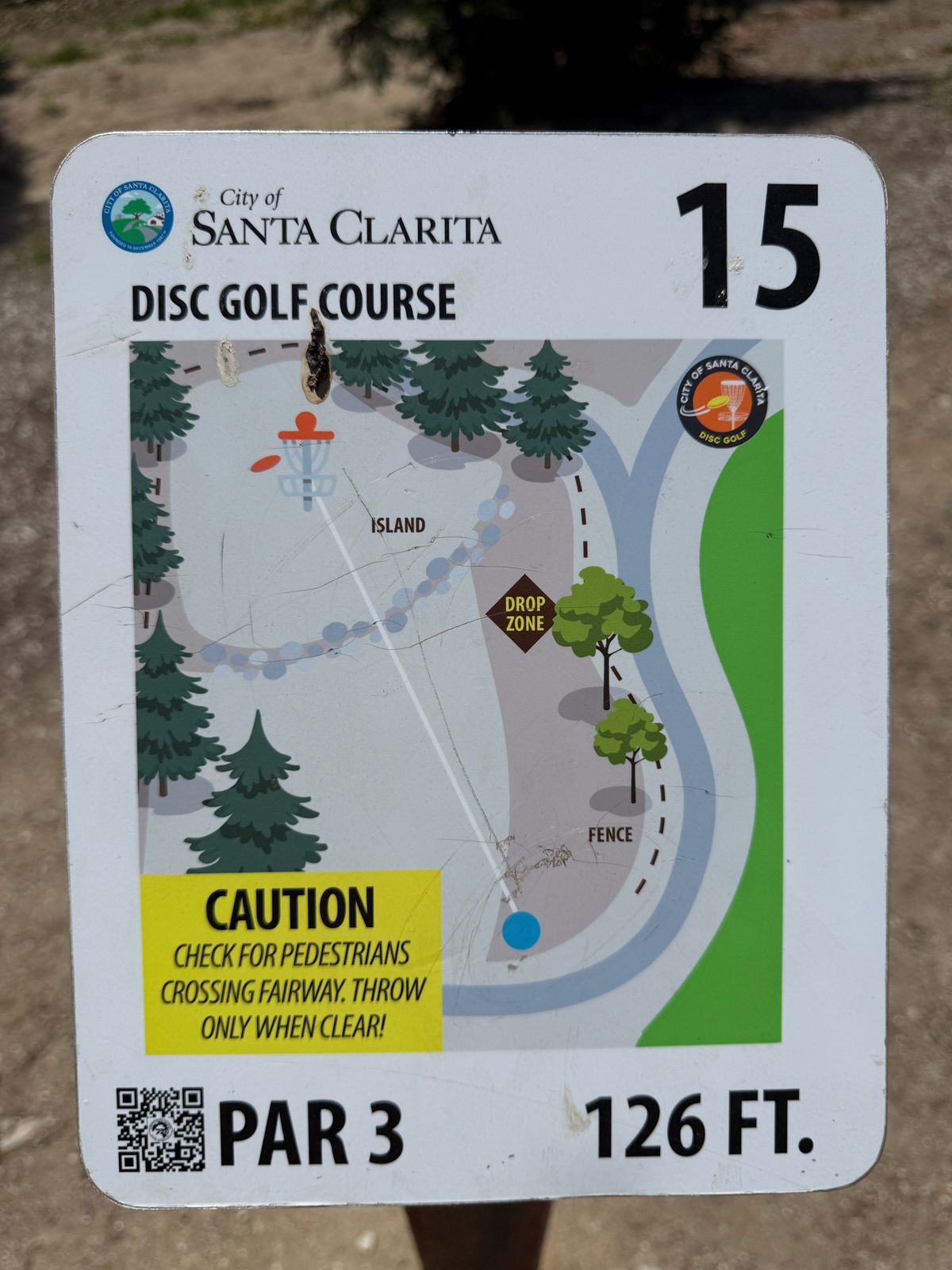 Hole 15 sign