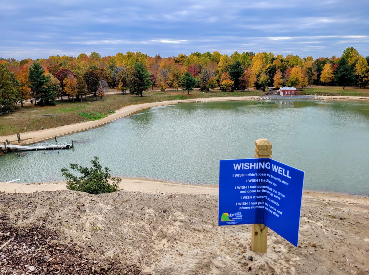 Wishing Well sign on Hole One
