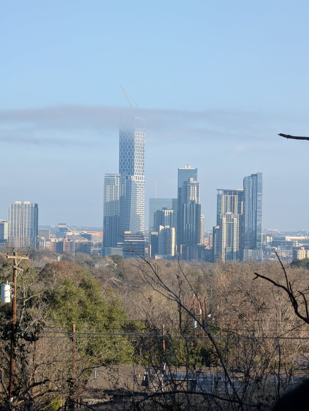 View of Austin skyline from #7 basket