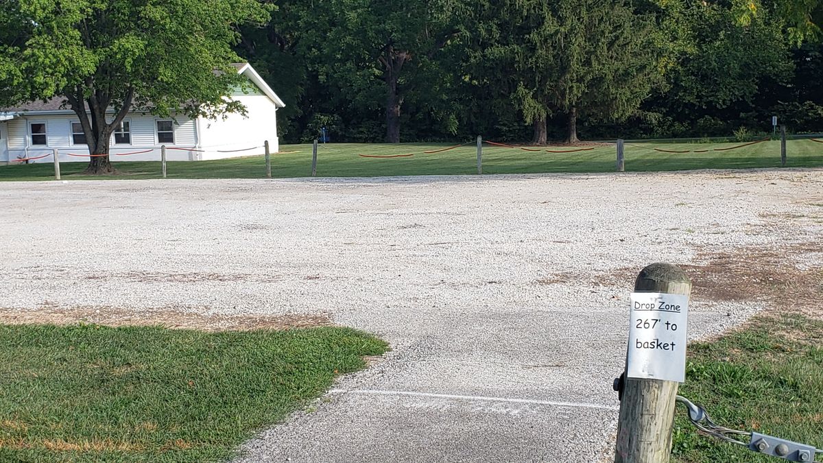 Hole B drop zone for tee shots that go O.B.