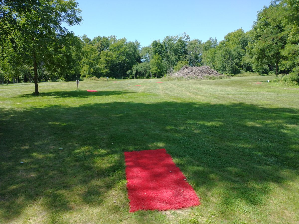 Which of those seven tee pads is number 8?