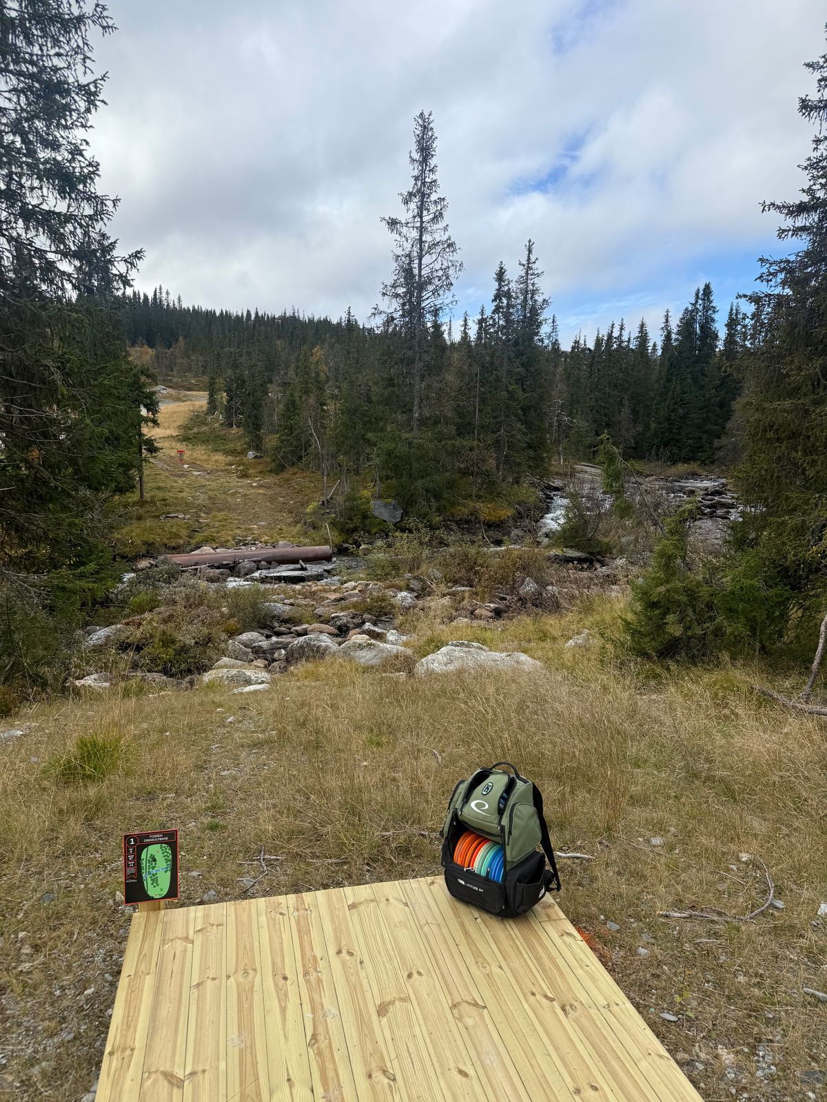 Hull1 utkast over fossen. Viss man ikke tørr, kaster man fra dropzone på andre siden med +1 kast
