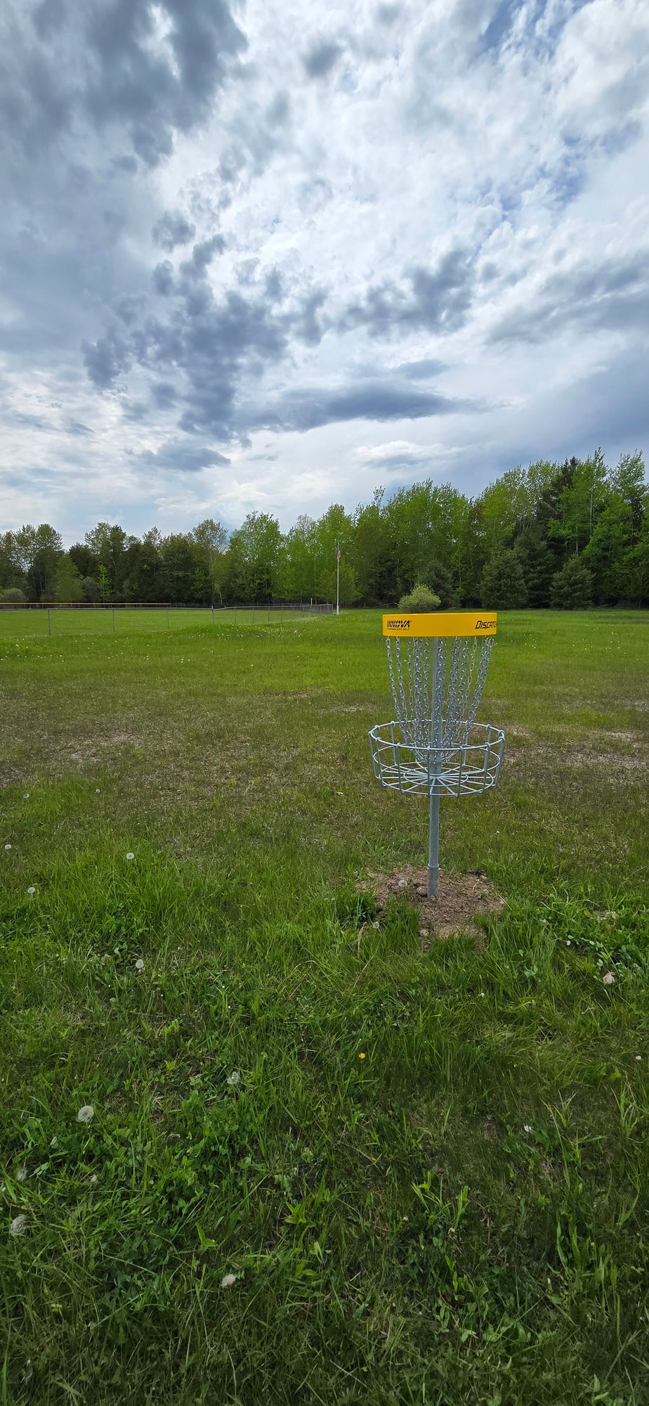 Hole 2 Basket looking back towards tee