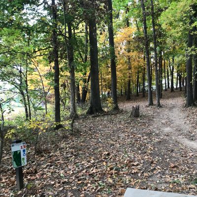 Hole 13. Short, technical par 4 uphill through a tight fairway.
