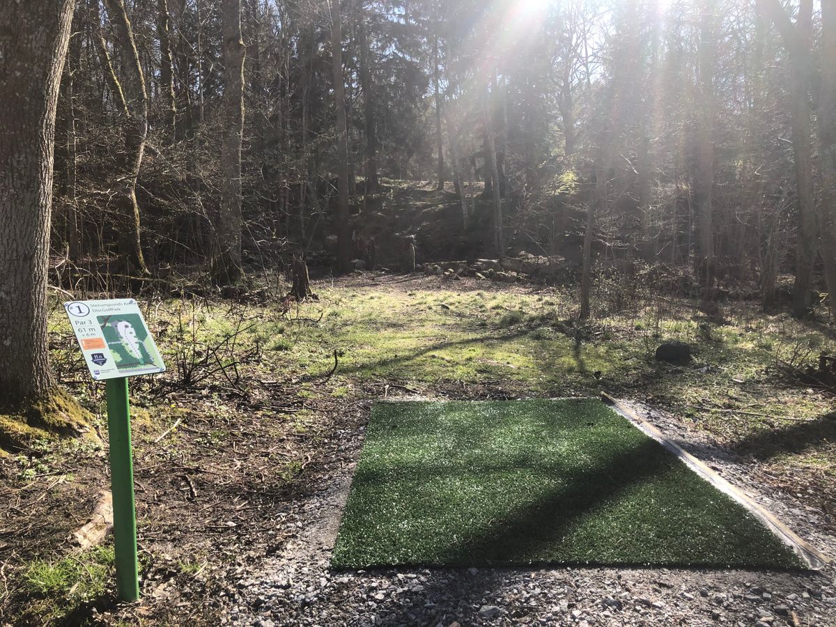 Hole 1 - straight up and right