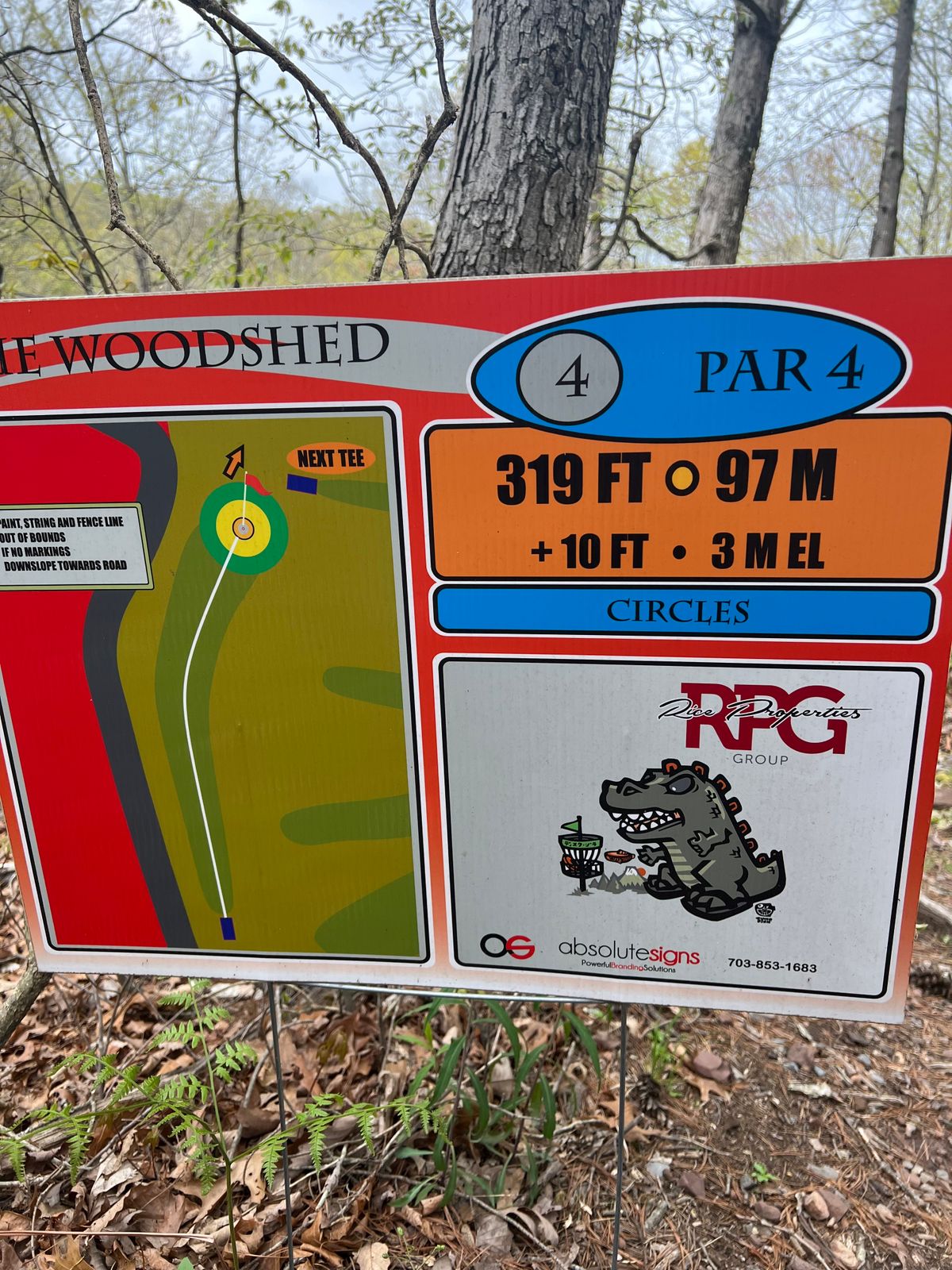 Hole #4 sign