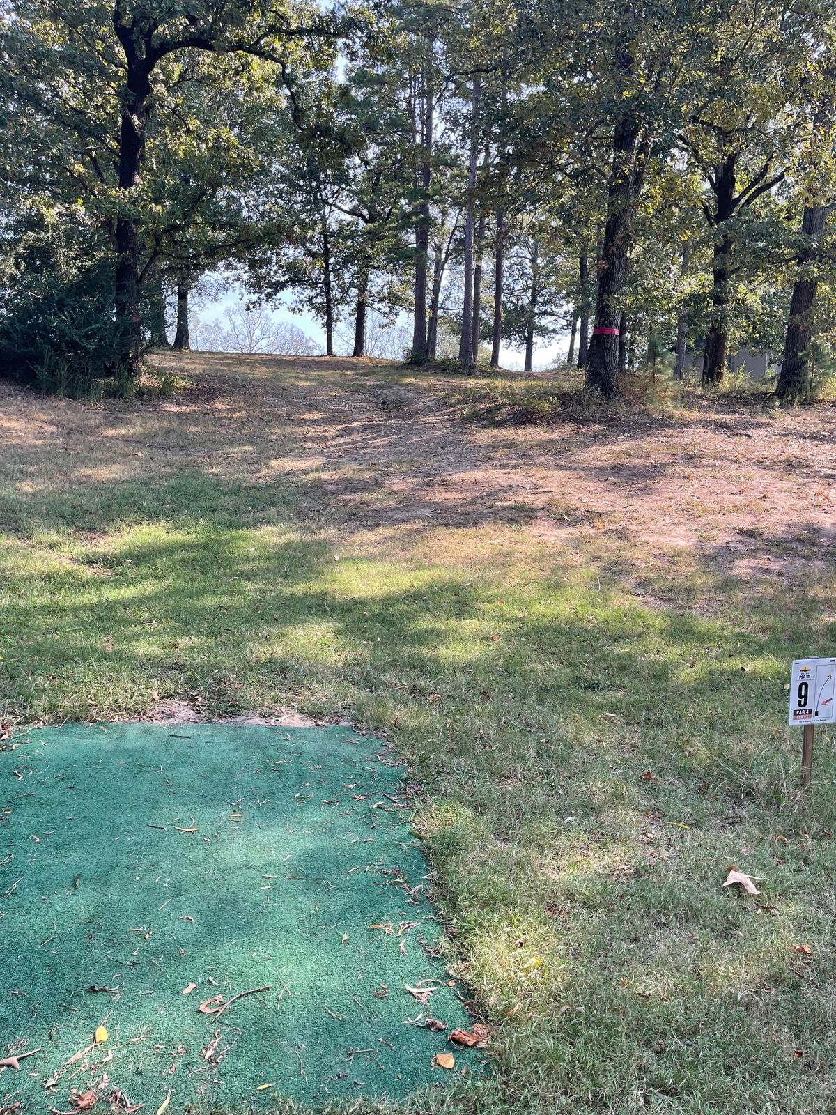 Hole 9 
Basket uphill and to the right