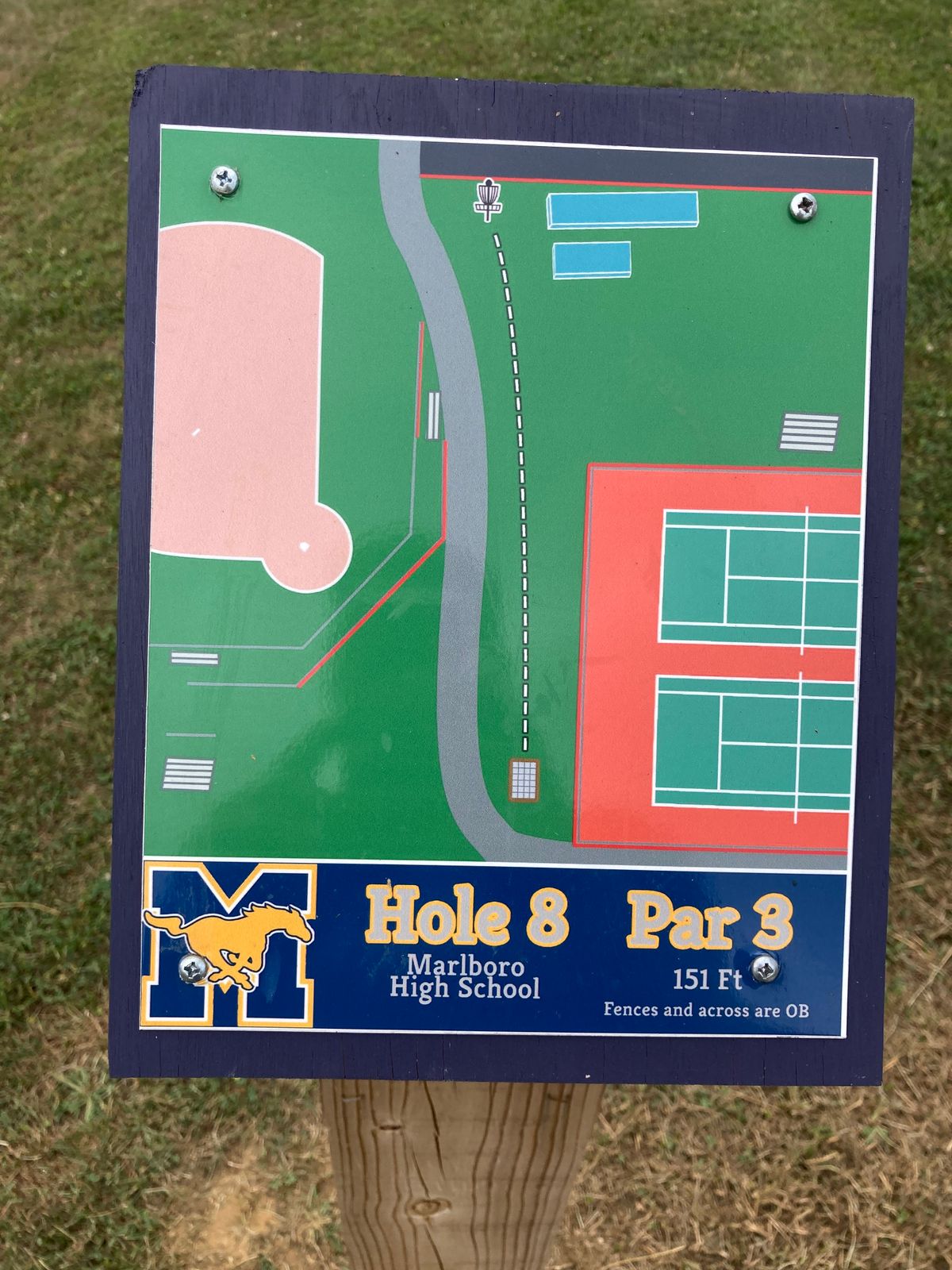 Start at hole 8- closest to parking lot