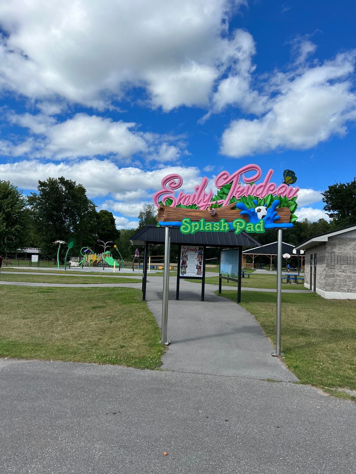 Splash pad and a pool on-site.