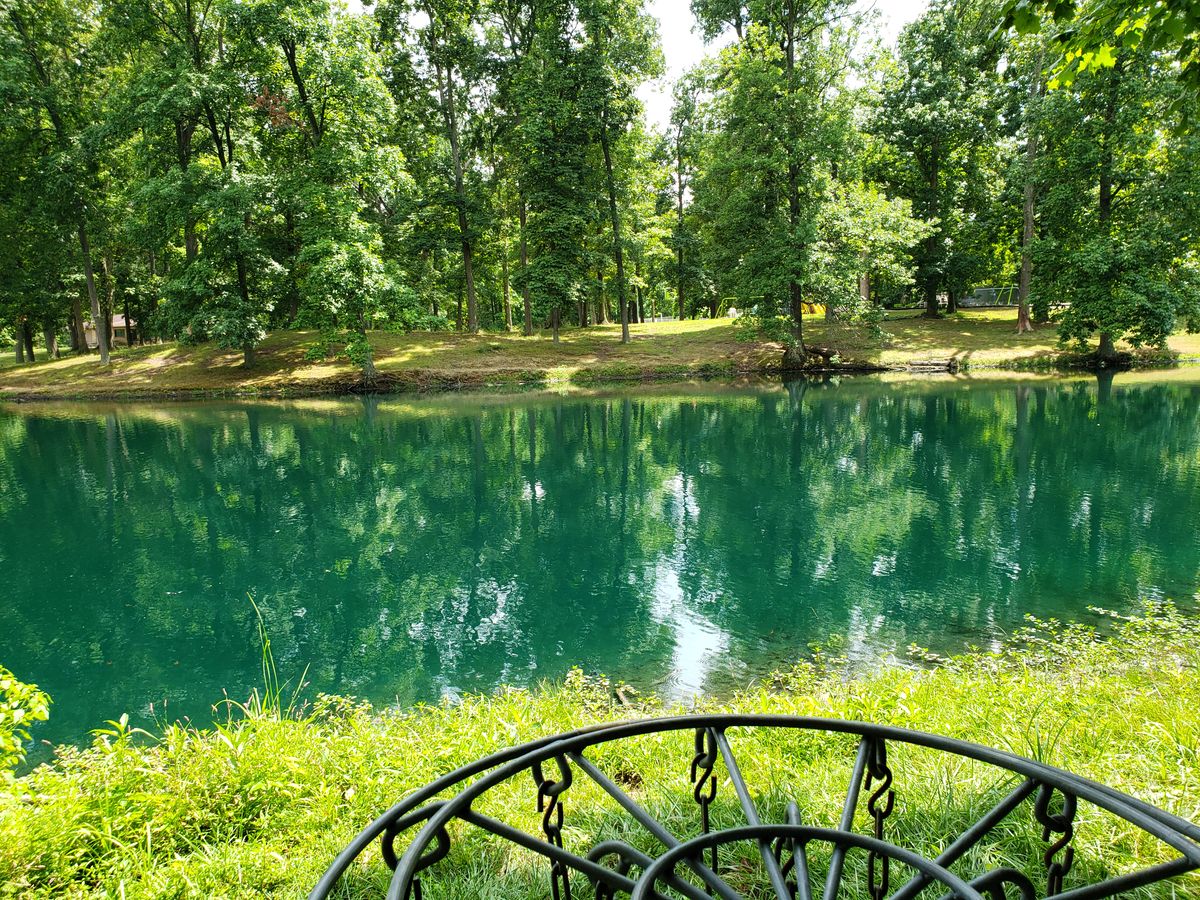#7 Pro Basket looking across lake toward #7 Amateur Basket.