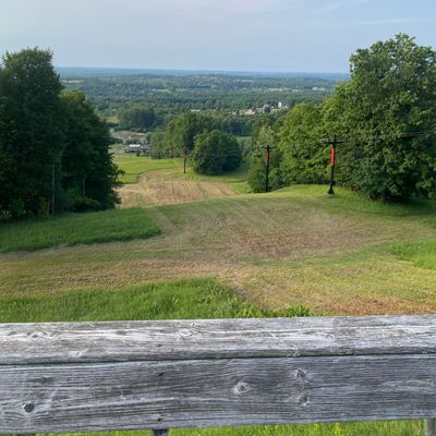 Top of the world shot Hole 8 from the observation deck