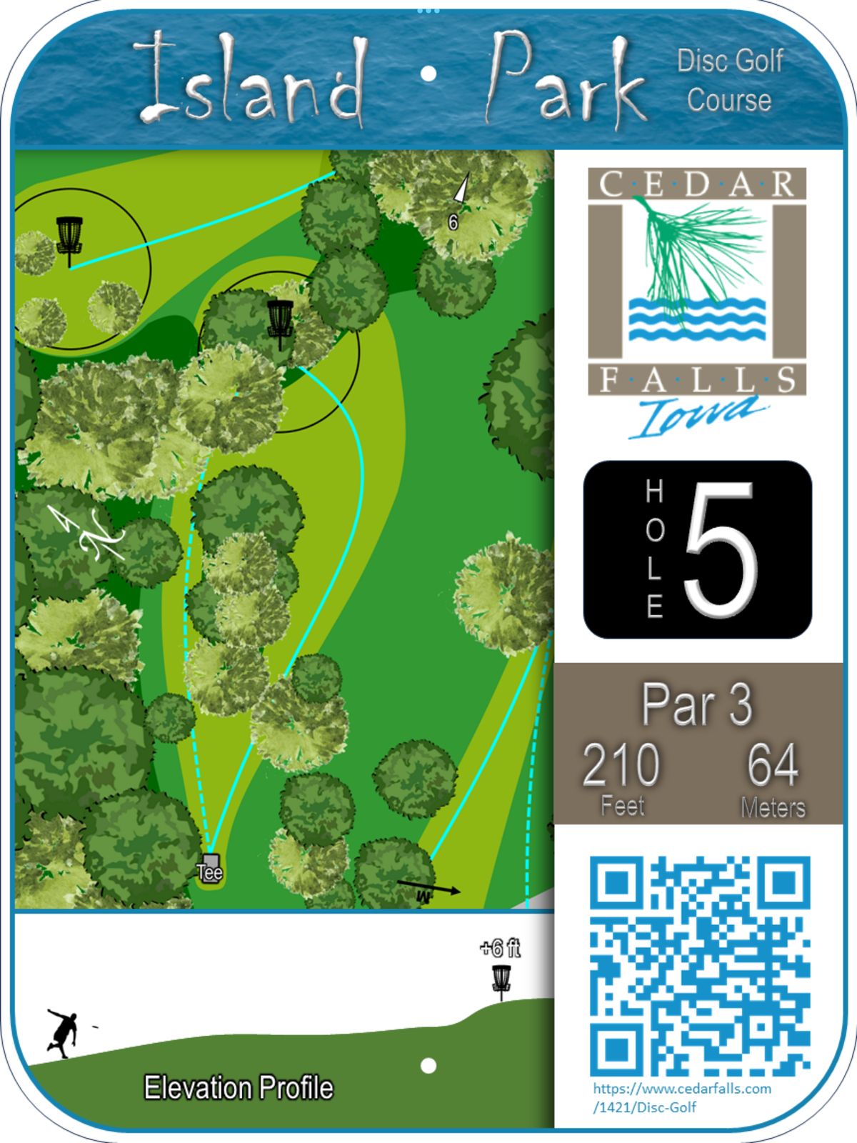 Hole 5 Tee Sign