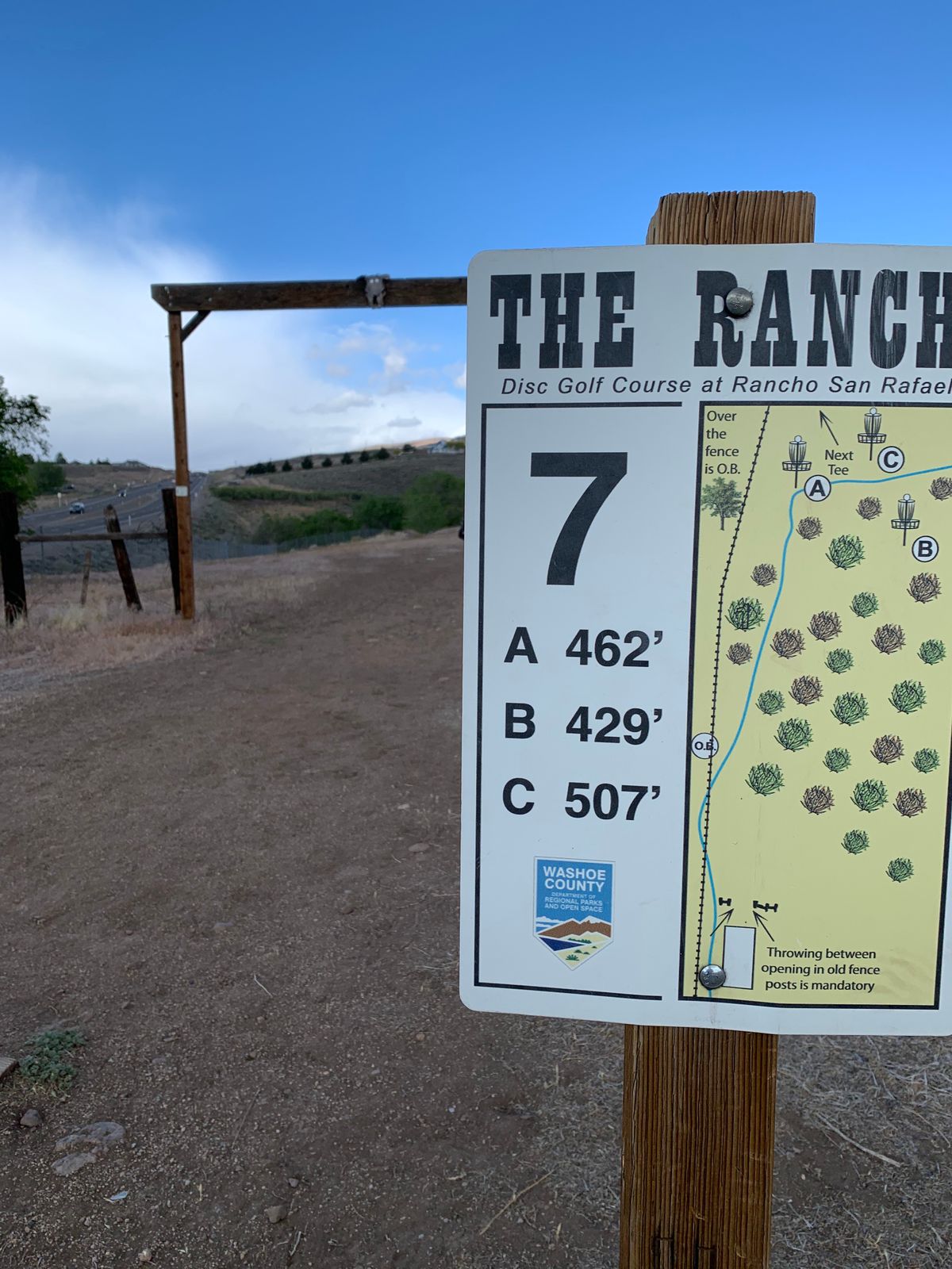 Hole 7, through the mando.