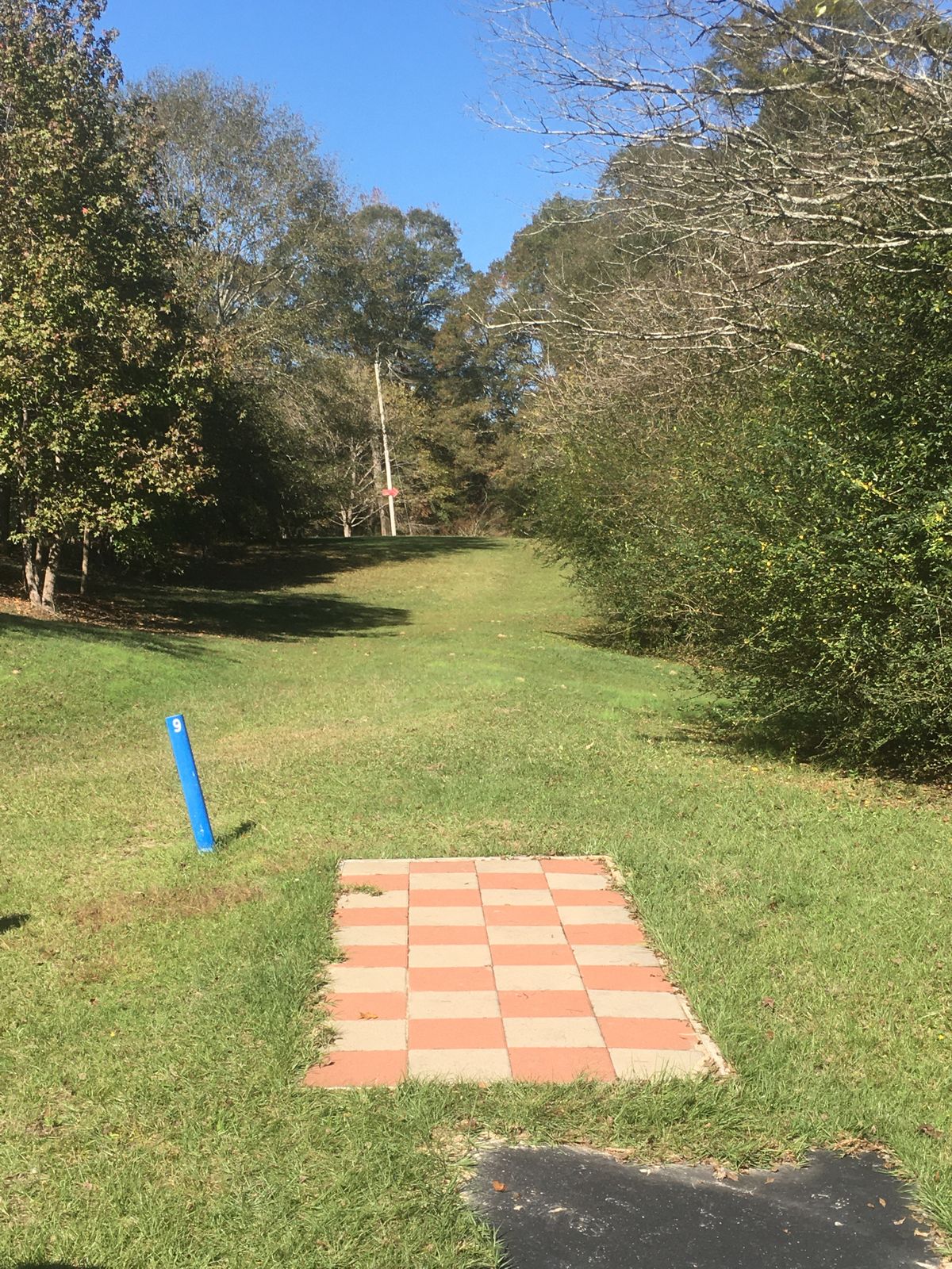 Hole 9 Tee
(Mando to the right of the pole)