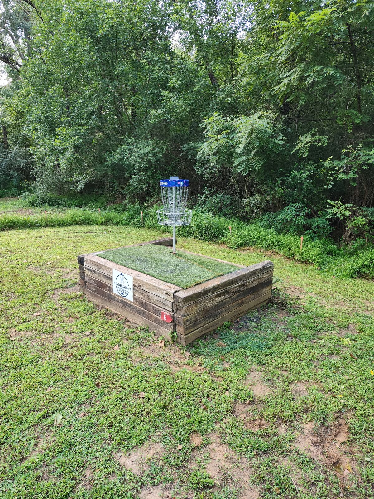 New turf on hole 5’s elevated basket