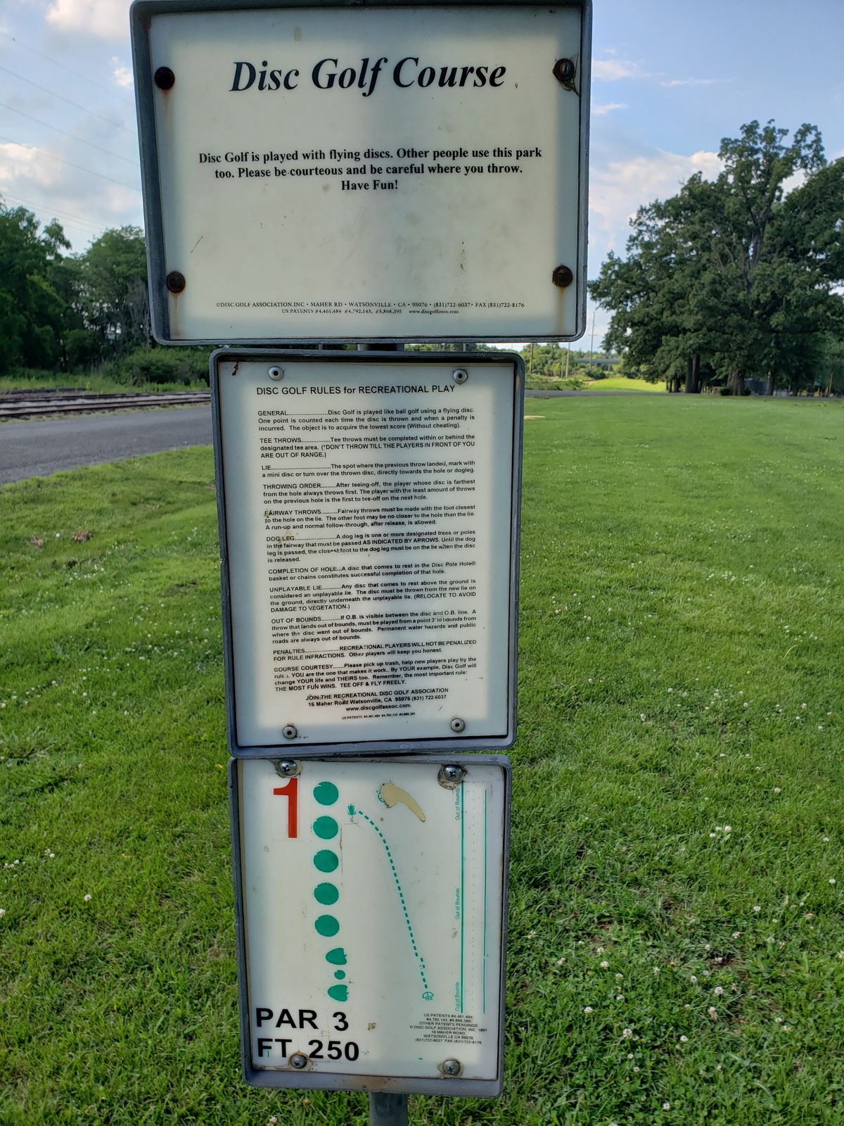 Signs at #1 Tee-Pad.